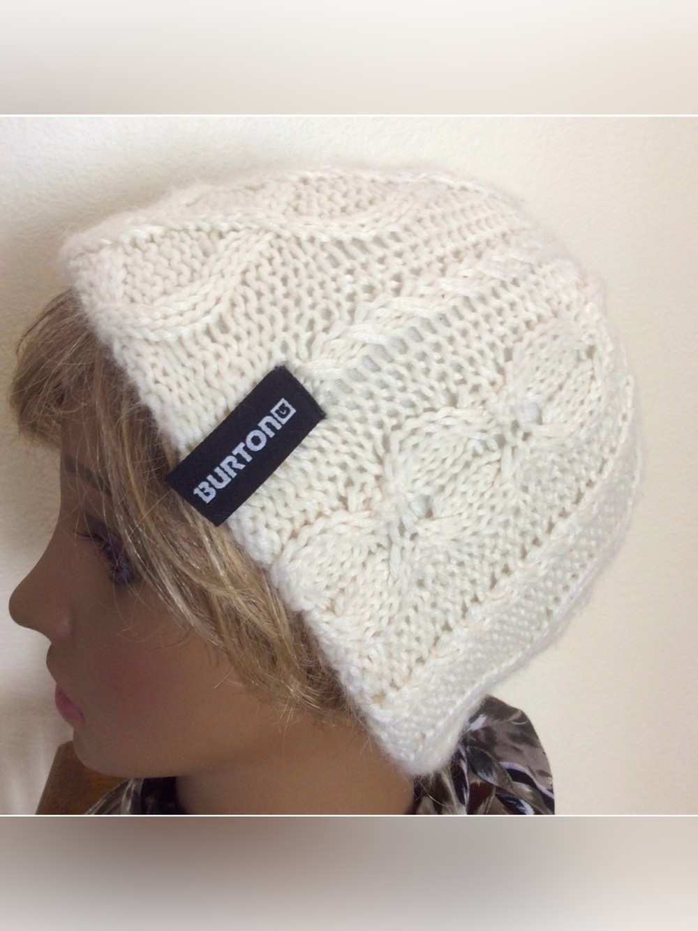 Burton Cable Knit Fleece Lined Winter Beanie OS